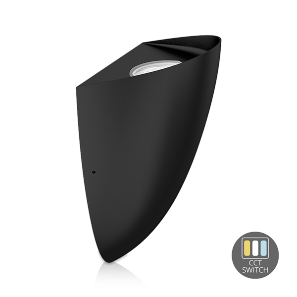 Luxar Luxar wandlamp Daphnis IP65 8W dimbaar CCT zwart