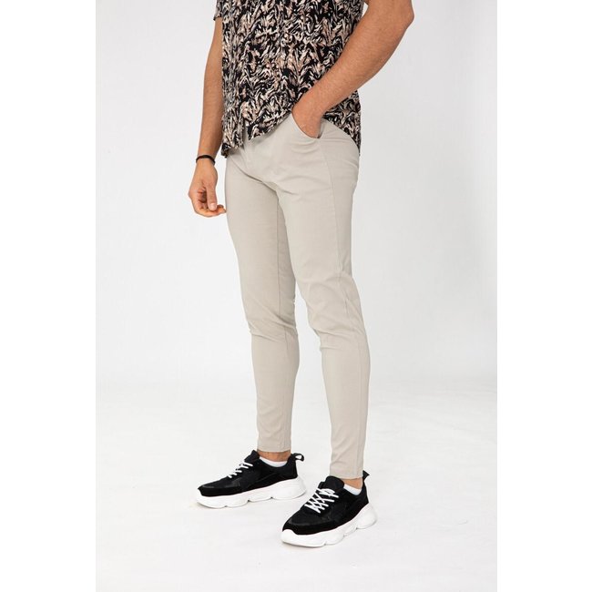 SAM DENIM Slim-fit Pantalon Beige 1882