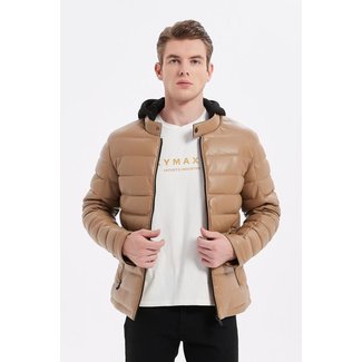 SAM DENIM Winterjas Imitatieleren Mtx  15039 Beige