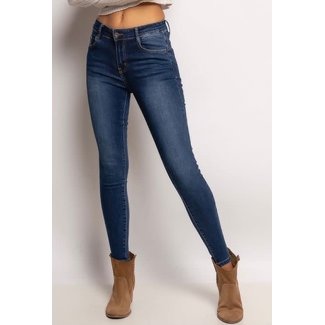 SAM DENIM Dames High Waist skinny jeans Toronto Blauw 5255