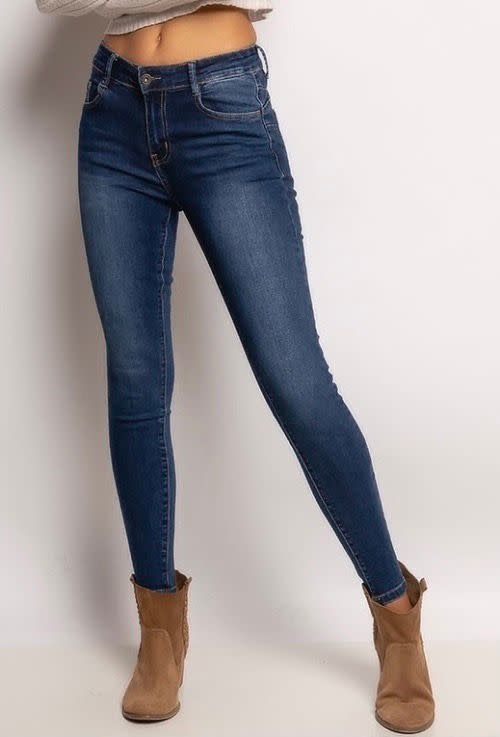 Dames High Waist skinny jeans Toronto 5255 Bleu - Sam Denim