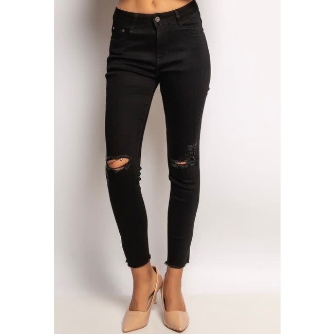 SAM DENIM Dames High Waist skinny jeans Ghatra Black 5248