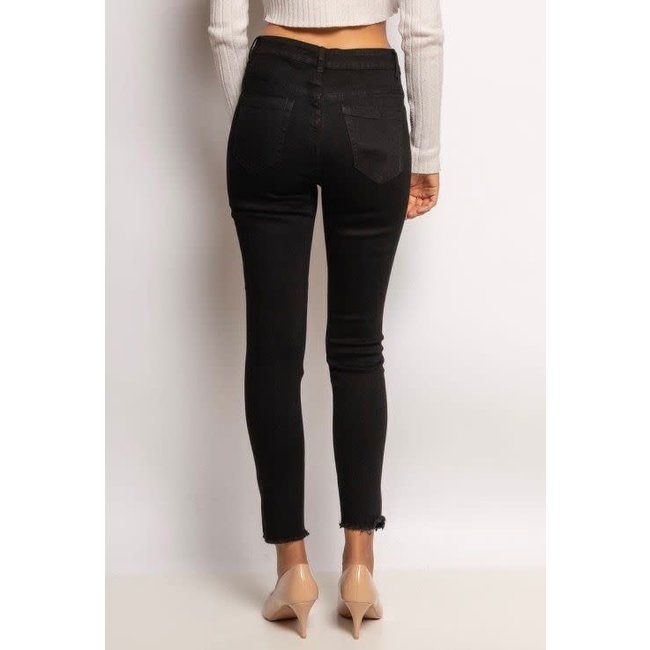 Dames High Waist skinny jeans Ghatra Black 5248