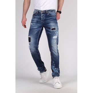 SAM DENIM Slim Fit  Jeans destroyed Benito Navy