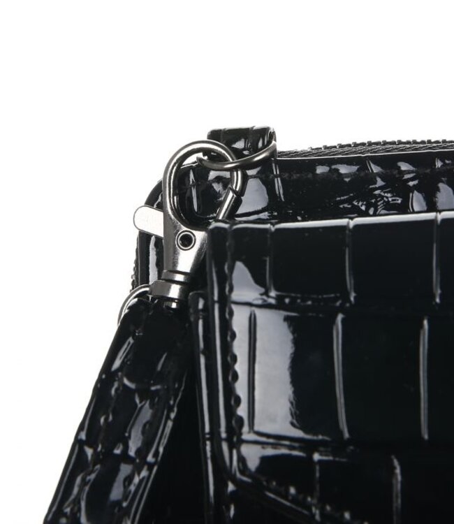 Portemonnee met telefoonvak croco print