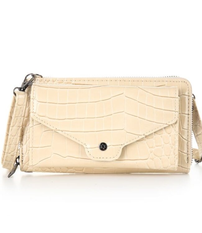 Portemonnee met telefoonvak croco print