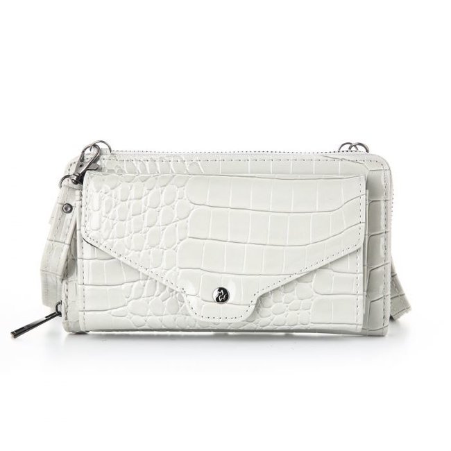 Portemonnee met telefoonvak croco print