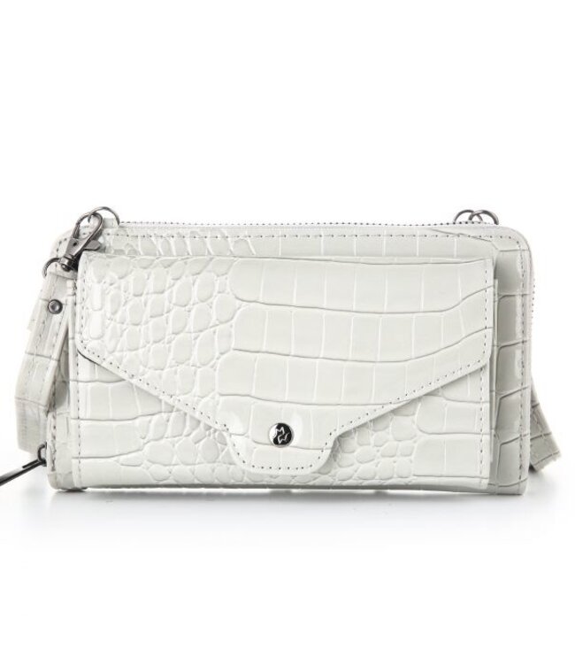 Portemonnee met telefoonvak croco print