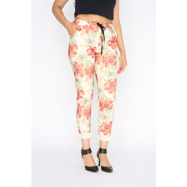 SAM DENIM Dames - Skinny - Broek - Artflow - Met-Bloemenprint 21078