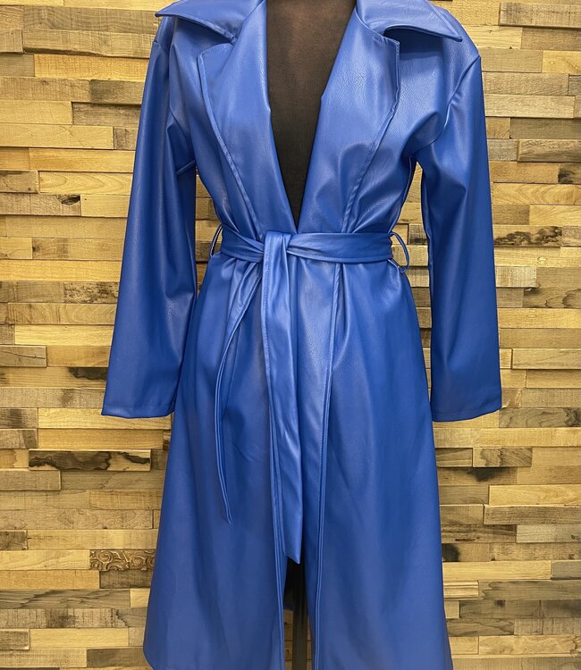 Imitatie Leren Jas Lang 5891