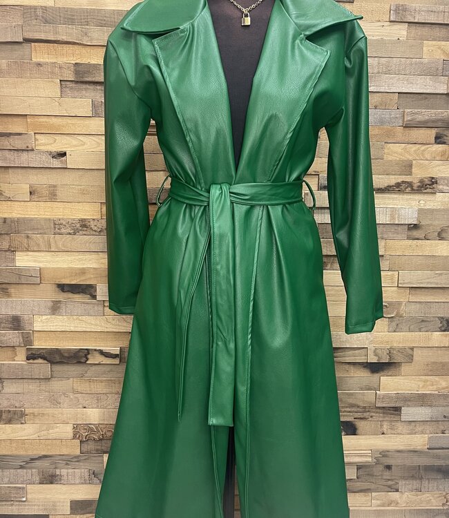 Imitatie Leren Jas Lang 5891