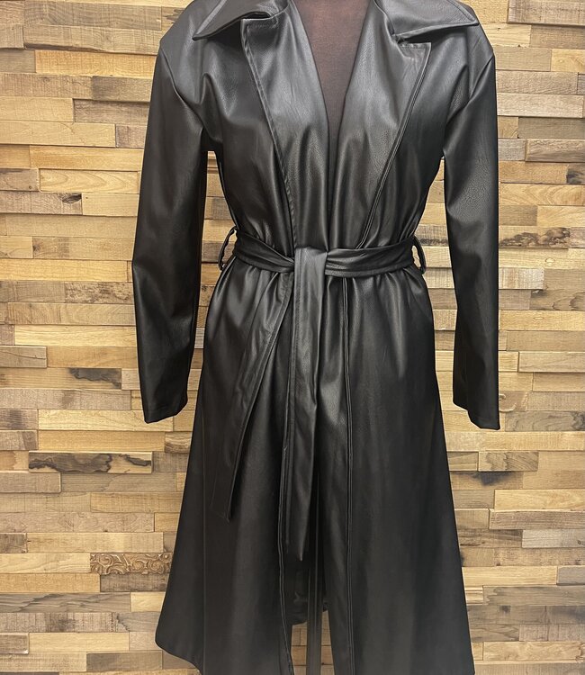 Imitatie Leren Jas Lang 5891