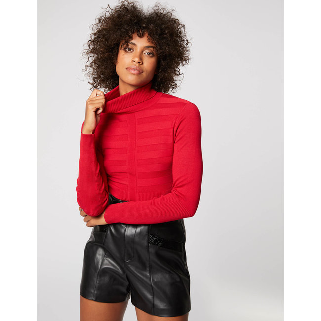 Morgan Long-sleeved jumper turtleneck wine 132-Mentos Red