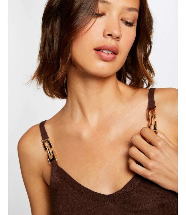 Morgan Top Bretelles 222-Mfiche Choco