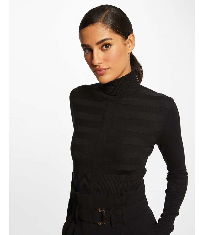 Morgan Long-sleeved jumper turtleneck wine 132-Mentos Black