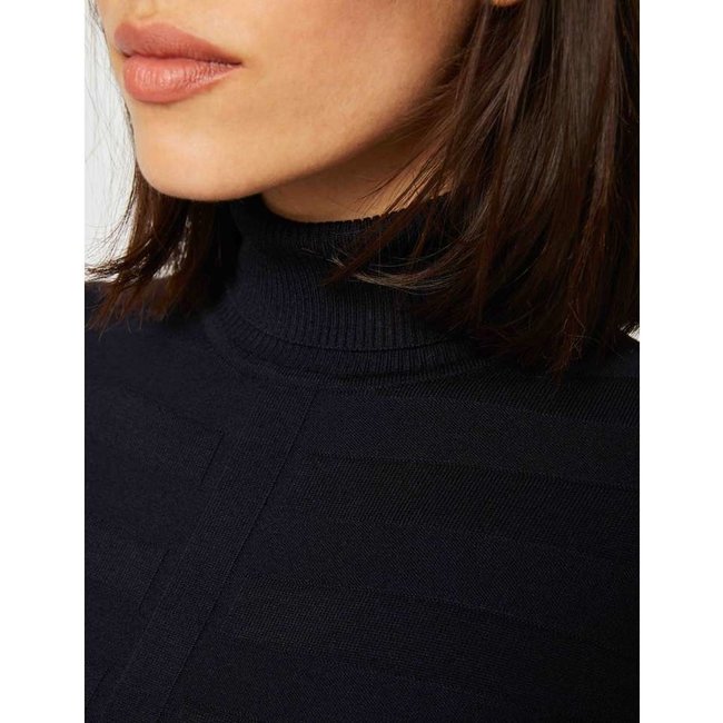 Morgan Long-sleeved jumper turtleneck wine 132-Mentos Navy