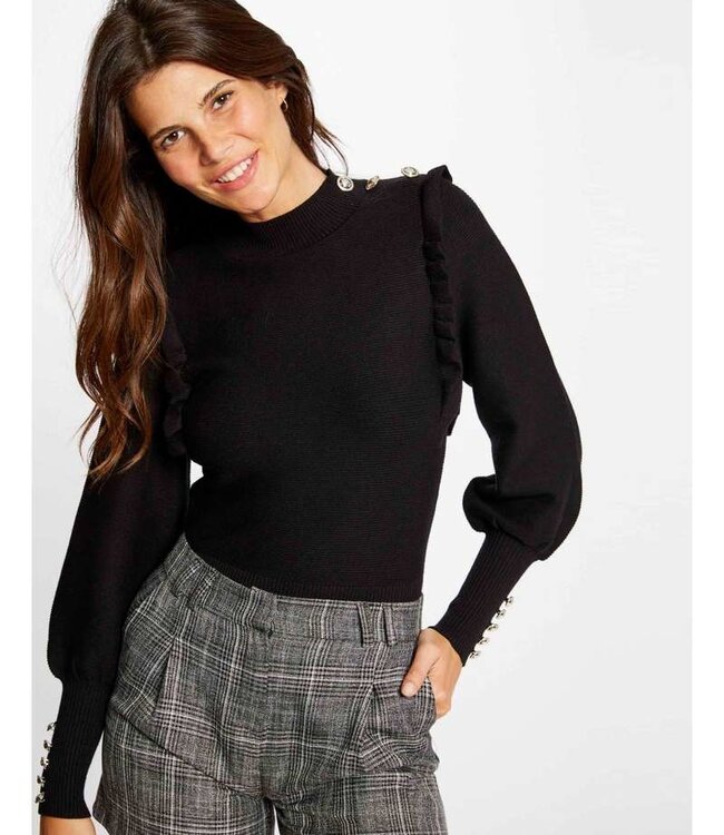 Morgan Long-sleeved jumper with ruffles 222-Mgenev