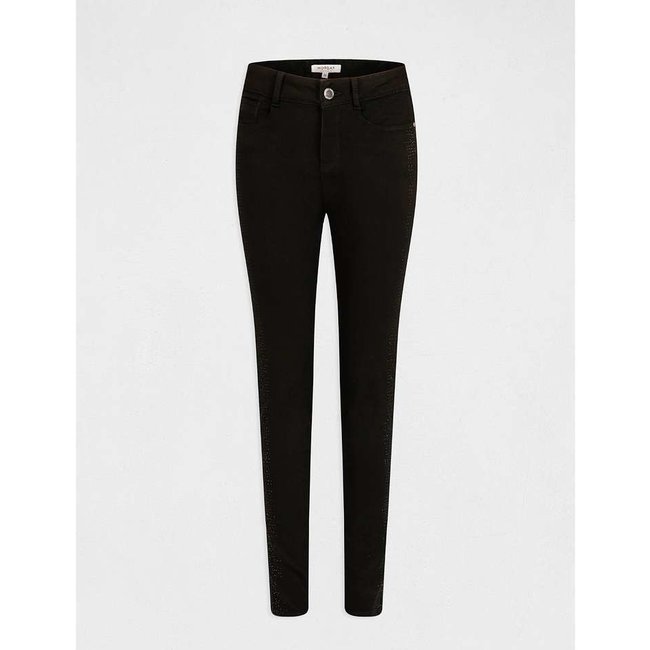 Morgan Slim trousers with wet effect 222-Party