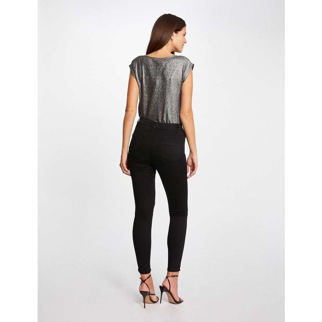 Morgan Slim trousers with wet effect 222-Party