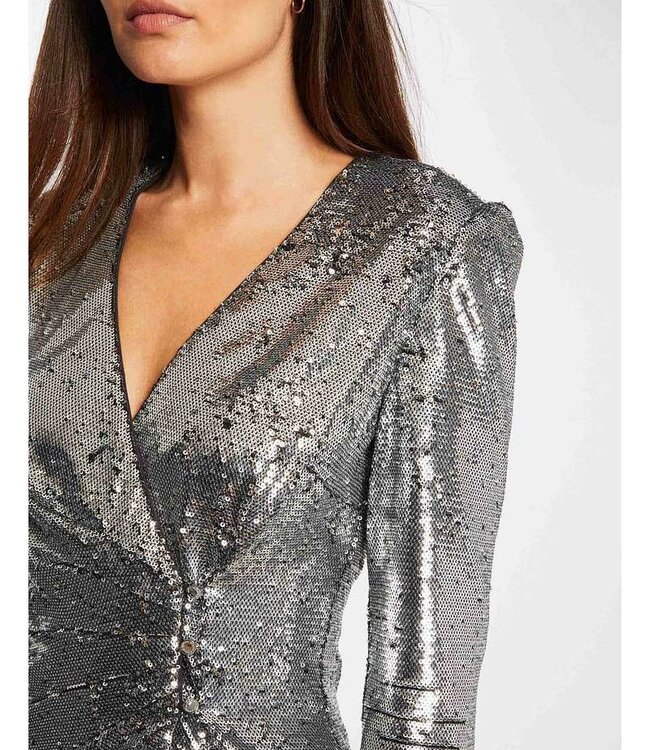 Morgan Wrap dress with sequins 222-Rbling