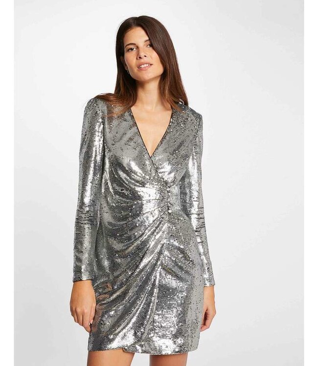 Morgan Wrap dress with sequins 222-Rbling