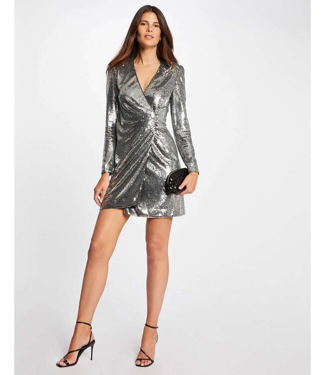 Morgan Wrap dress with sequins 222-Rbling