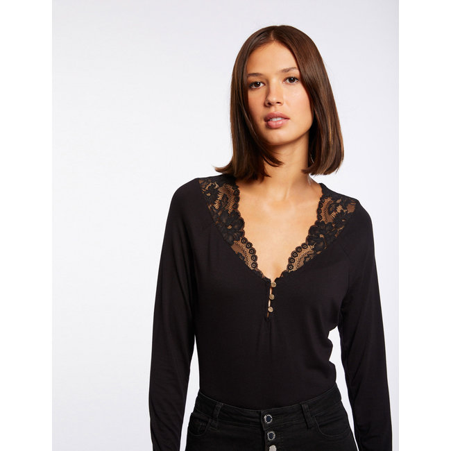 Morgan Long-sleeved t-shirt with lace 231 Tadame