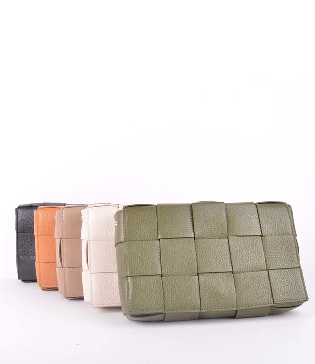 Lederen Schoudertas Gevlochten 90032