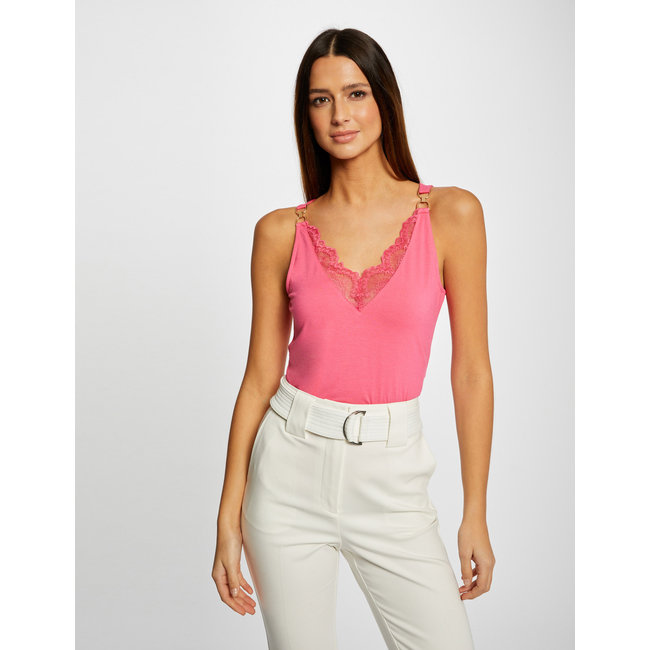 Morgan Top With Lace 231-DASKI Rose-Fluo