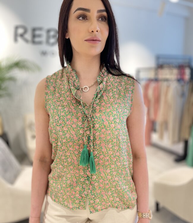 Rebelz Top Lauren REB-12115 Groen Roze