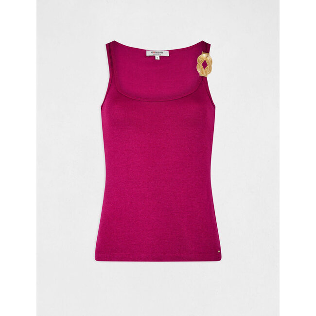 Morgan Vest top with wide straps and ornament 232-Didoma