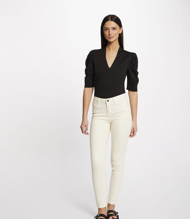 Morgan T-shirt with balloon 3/4-length sleeves 232-Dani Black