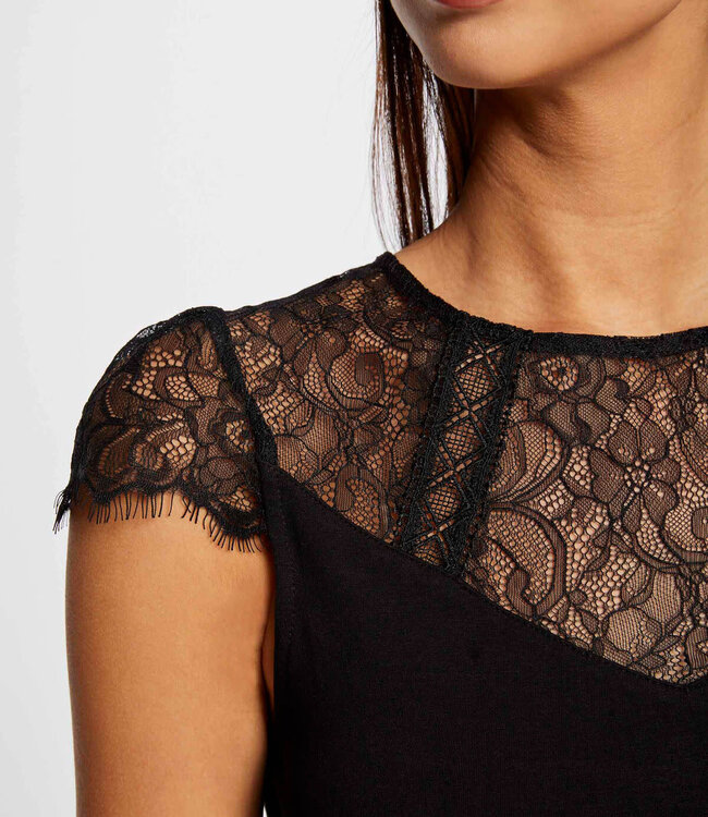 Morgan Top with lace 232-Dgiulia Black