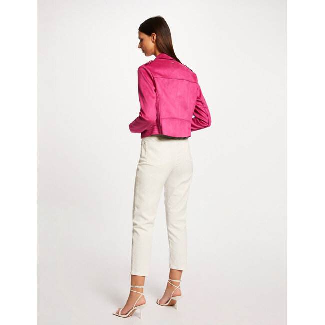 Morgan Straight jacket with suede effect 222-Gsud Raspberry
