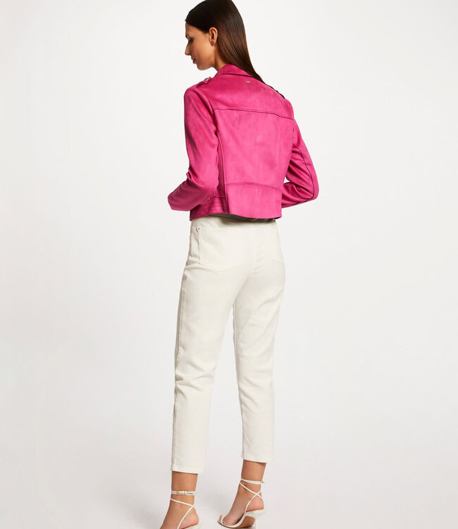 Morgan Straight jacket with suede effect 222-Gsud Raspberry