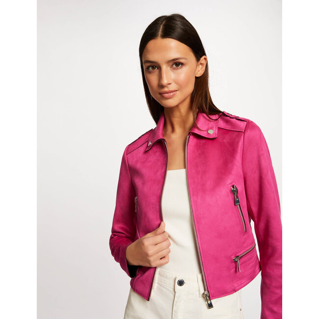 Morgan Straight jacket with suede effect 222-Gsud Raspberry