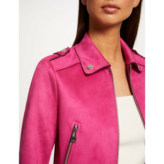 Morgan Straight jacket with suede effect 222-Gsud Raspberry