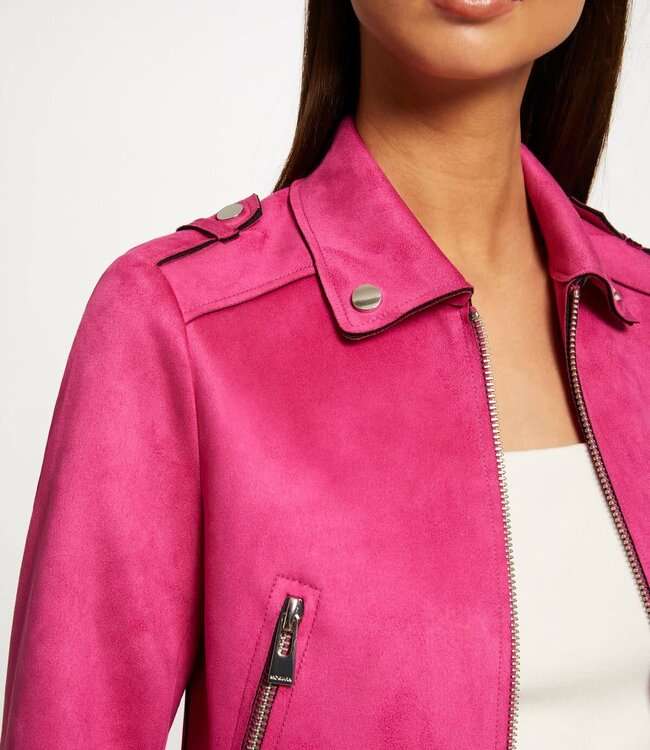 Morgan Straight jacket with suede effect 222-Gsud Raspberry