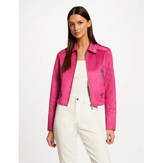 Morgan Straight jacket with suede effect 222-Gsud Raspberry