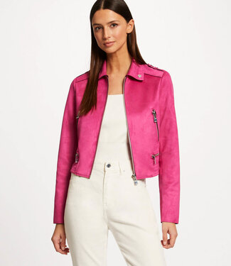 Morgan Straight jacket with suede effect 222-Gsud Raspberry