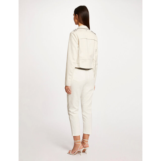Morgan Straight jacket with suede effect 222-Gsud Nuage