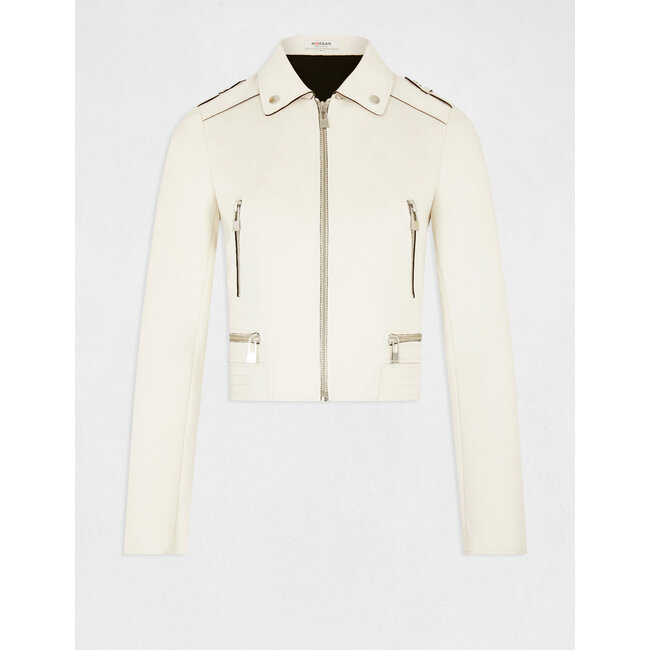 Morgan Straight jacket with suede effect 222-Gsud Nuage