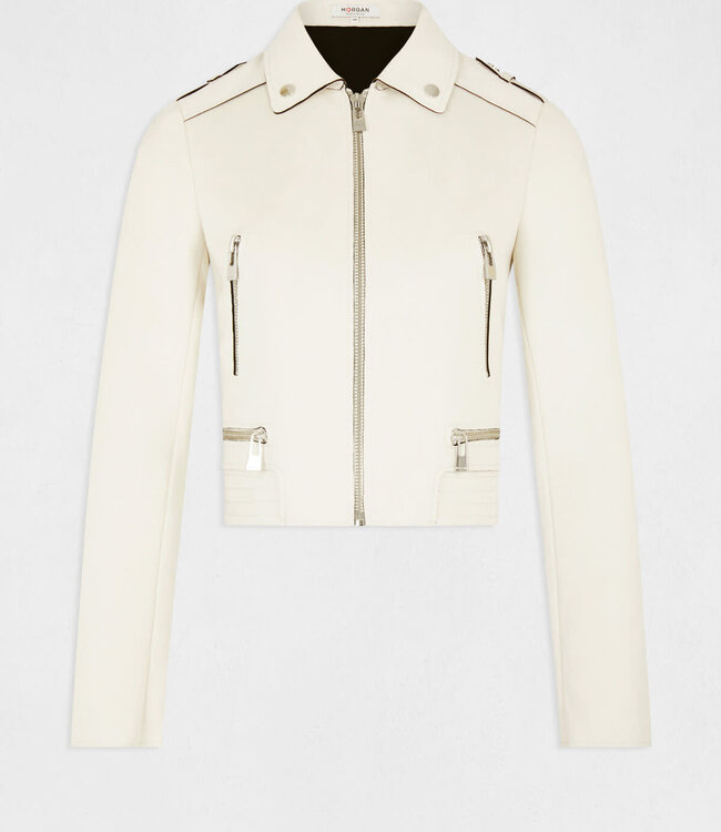 Morgan Straight jacket with suede effect 222-Gsud Nuage