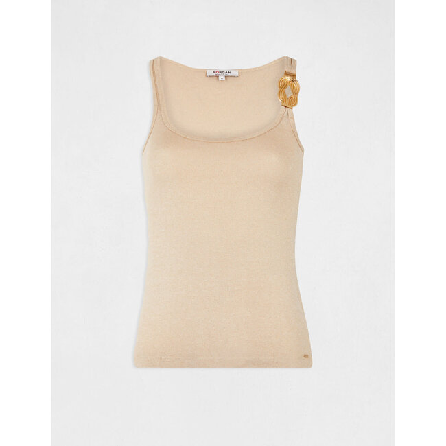 Morgan Top with wide straps and ornament 232-Didoma Ivoire