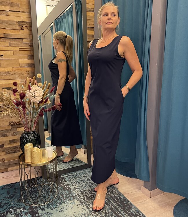 MI PIACE Travel Jurk Uni Dark Blue 2278