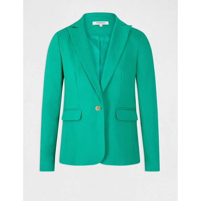 Morgan Straight Buttoned Blazer 222-Vlime Green