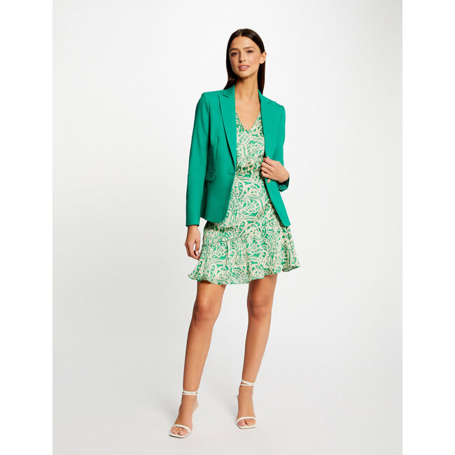Morgan Straight Buttoned Blazer 222-Vlime Green