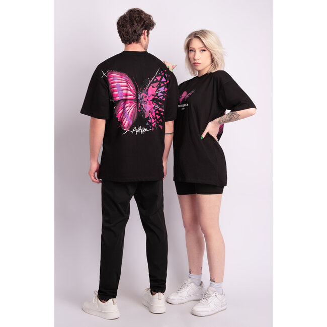 SAM DENIM T-shirt Butterfly AA-2004 Black