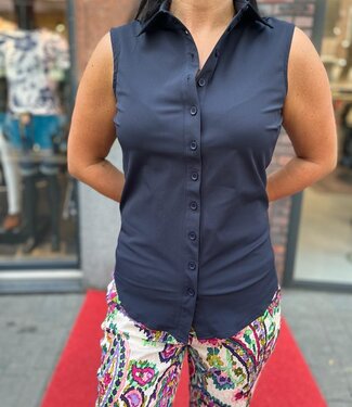 MI PIACE Travel  Blouse Mouwloos Uni 2299 Dark Blue