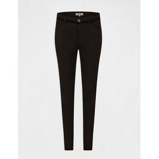 Morgan Skinny trousers wet effect and velvet 232-Pvelt black